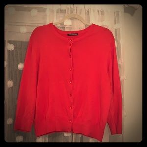 Hot pink button down cardigan